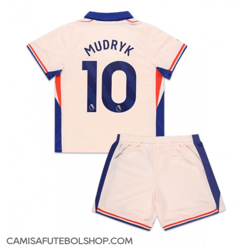 Camisa de time de futebol Chelsea Mykhailo Mudryk #10 Replicas 2º Equipamento Infantil 2024-25 Manga Curta (+ Calças curtas)